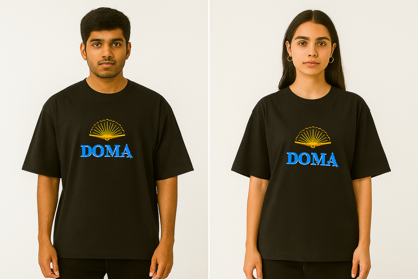 Doma Oversized Anime T-Shirt – Black Unisex Tee with Water Style Art | MONOQ