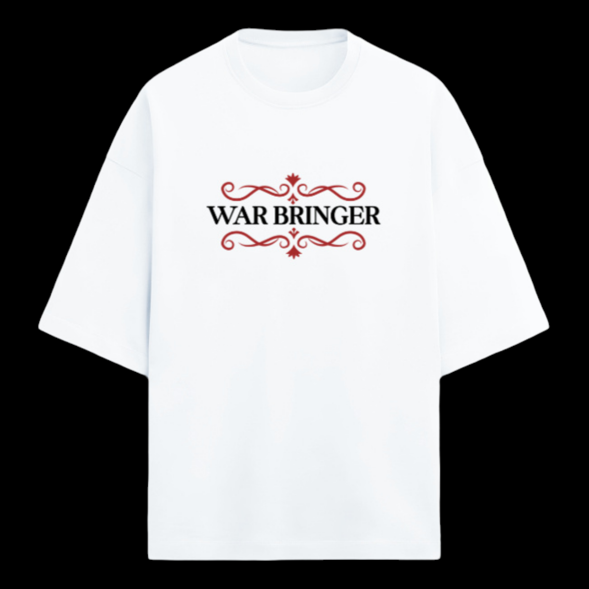 War Bringer -Bold Streetwear Tee with Back & Front Print Unisex Terry Oversized Tee