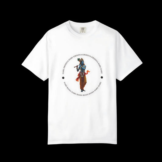 Hare Krishna Spiritual T-Shirt – Divine Lord Krishna Flute Design for Men & Women