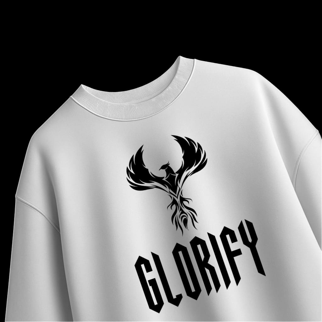 “Phoenix Graphic Sweatshirt – Oversized Streetwear Unisex Crewneck | GLORIFY Bold Print Hoodie Alternative | MONOQ Brand”Unisex Oversized Sweatshirt