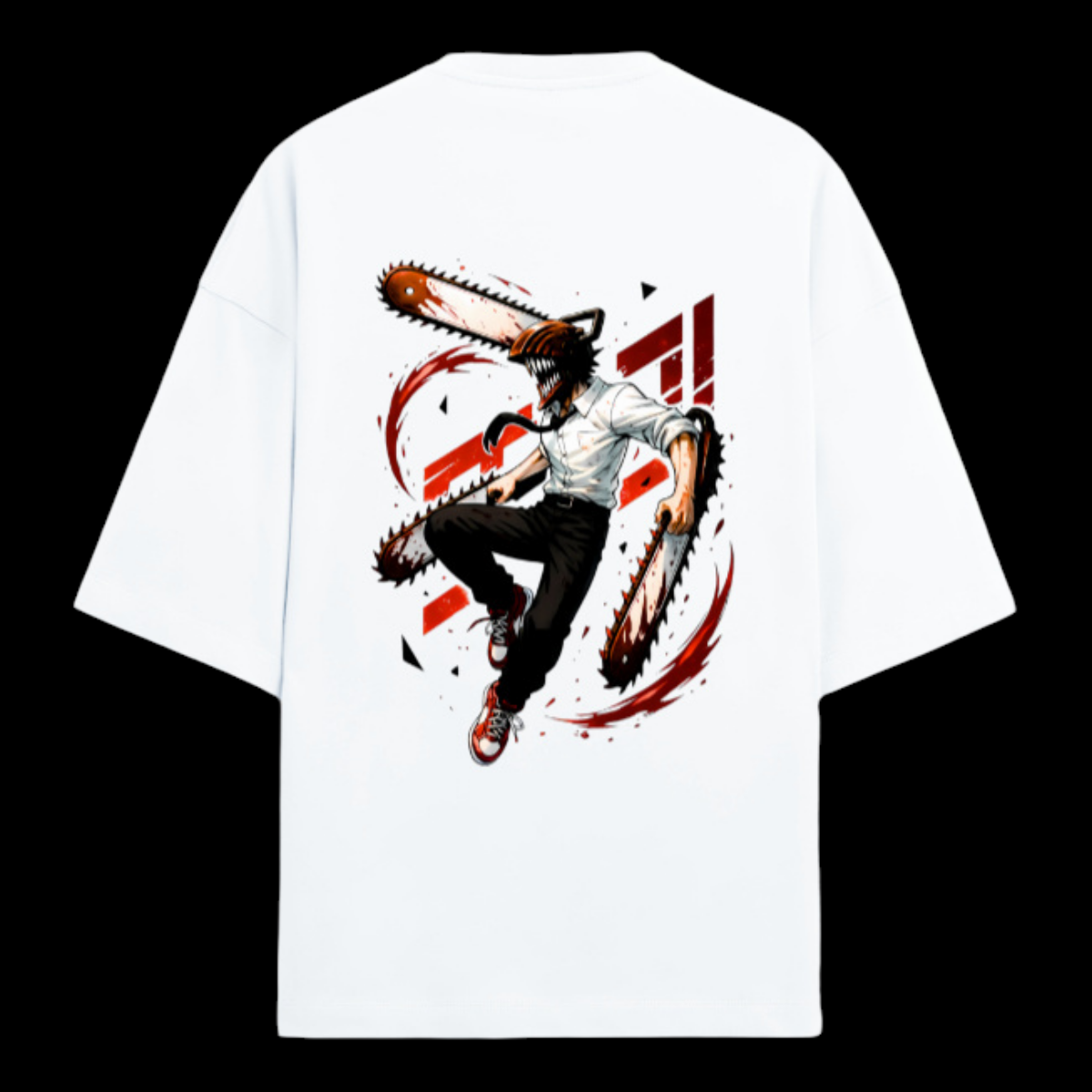 Denji Chainsaw Man T-Shirt – Anime Graphic Tee for Fans-Unisex Terry Oversized Tee