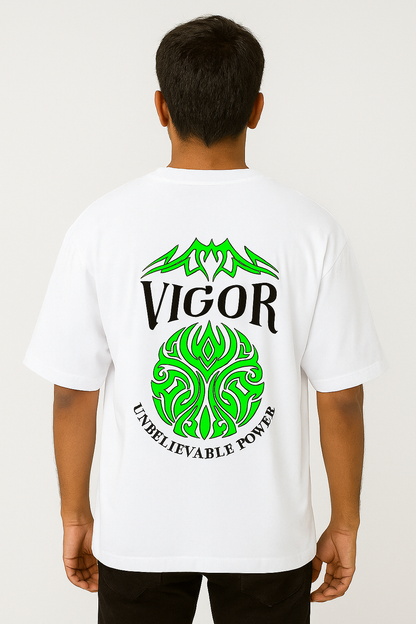Vigor Oversized Unisex T-Shirt – Tribal Green Graphic | MONOQ Streetwear