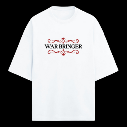 War Bringer -Bold Streetwear Tee with Back & Front Print Unisex Terry Oversized Tee