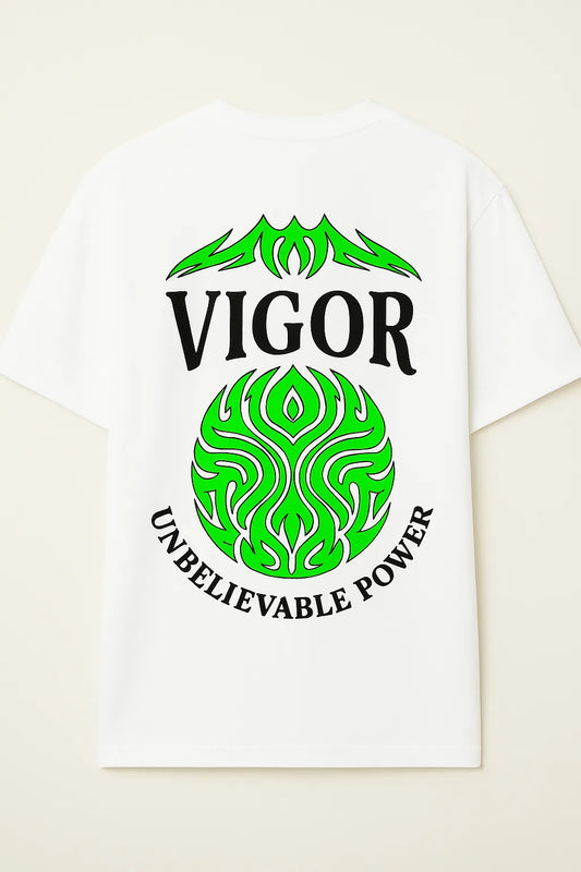 Vigor Oversized Unisex T-Shirt – Tribal Green Graphic | MONOQ Streetwear