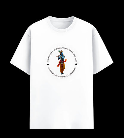 Hare Krishna Spiritual T-Shirt – Divine Lord Krishna Flute Design for Men & Women