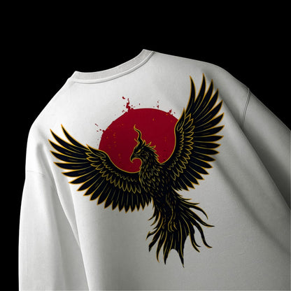 “Phoenix Graphic Sweatshirt – Oversized Streetwear Unisex Crewneck | GLORIFY Bold Print Hoodie Alternative | MONOQ Brand”Unisex Oversized Sweatshirt